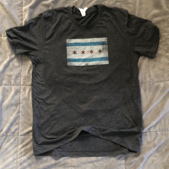 Bella Canvas | black Chicago flag t-shirt - Picture 2 of 8